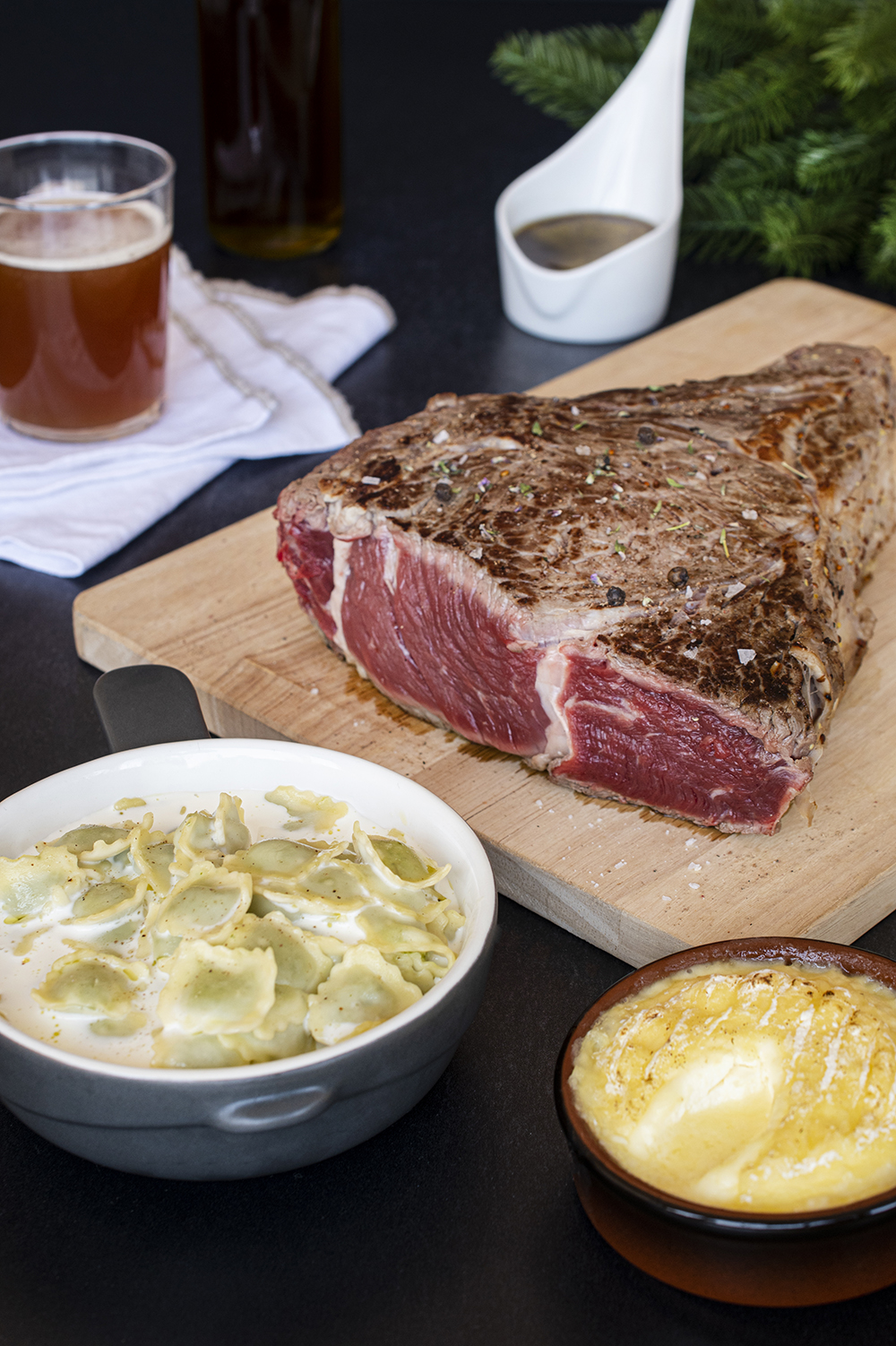 Recette COTE BOEUF BIERE RAVIOLES SAINT-MARCELLIN